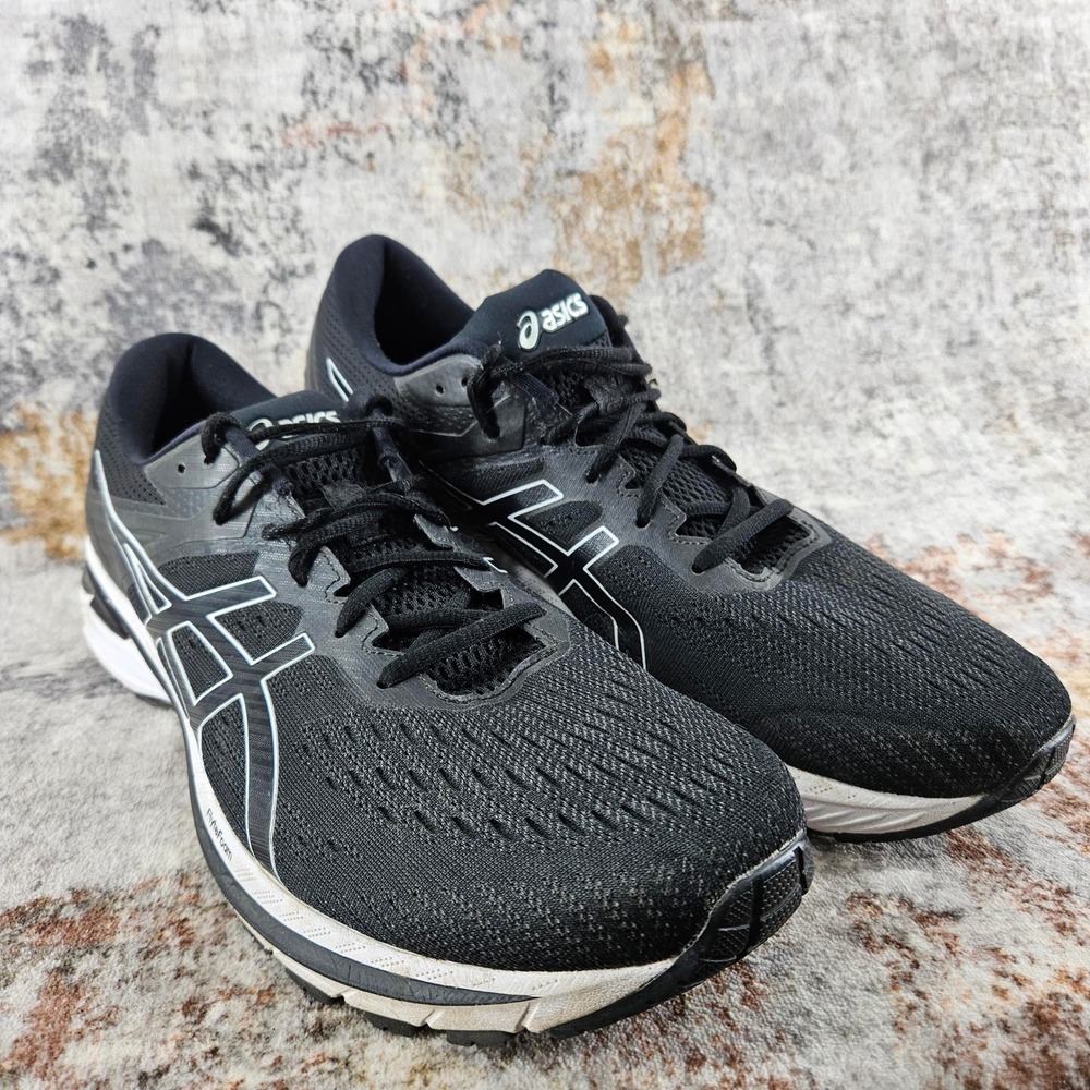 ASICS GT 2000 9 Running Shoes Mens 14 Black White 1011A983 FlyteFoam GEL